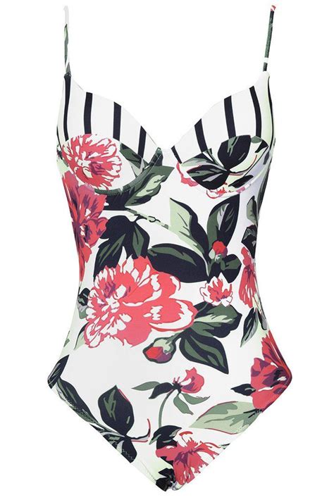 Cupshe Movie Scene Floral One Piece Swimsuit Floral One Piece Swimsuit One Piece Swimsuit