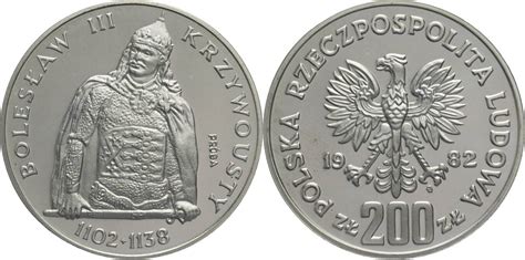 Polen Volksrepublik 200 Zloty 1982 Bolesław III Krzywousty Probe