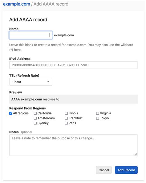 Managing AAAA Records DNSimple Help