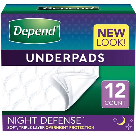 Depend Bed Pads/Underpads for Incontinence, Waterproof, Overnight ...