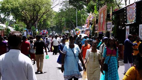 Hindu Devotees Walk At Street During Hot Sunny Day Stock Video Video