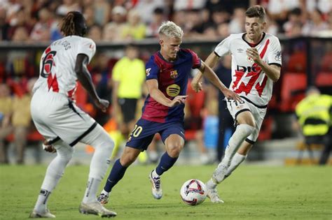 Rayo Vallecano Vs Barcelona La Liga Final Score 1 2 Dani Olmo Scores