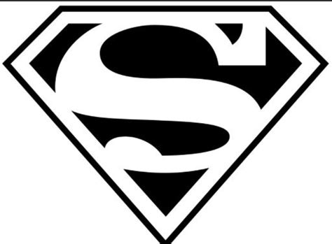 Superman Logo Black & White