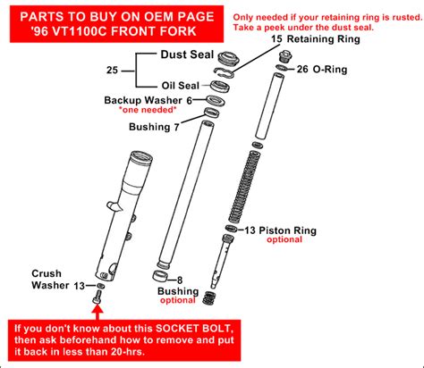 Fork Seal Replacement Honda Shadow Genuine Honda Fork Seal S