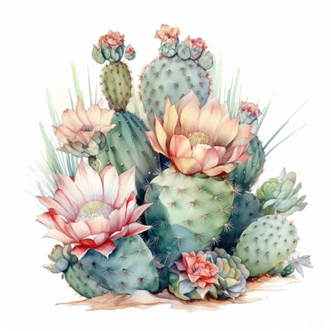 Hay Muchos Tipos Diferentes De Plantas De Cactus En Esta Imagen Ai