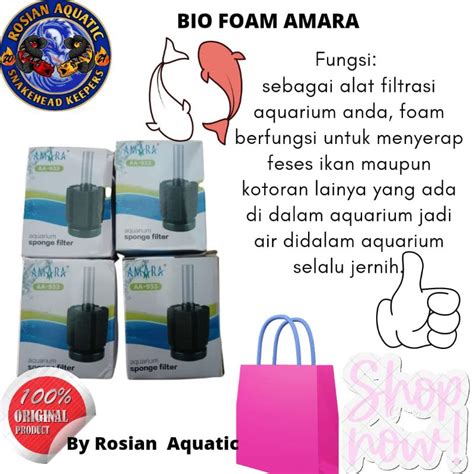 Jual Amara Aa Aquarium Sponge Filter Bio Sponge Filter Biofoam