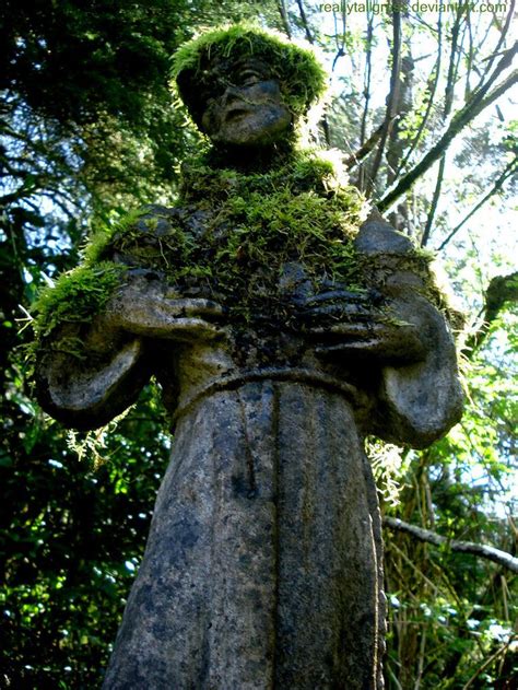 Overgrown I By Reallytallgrass Overgrown Statue Temple Ruins