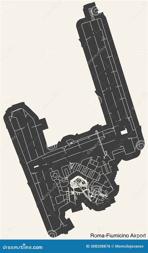 Terminals Layout Plan Of The LEONARDO DA VINCIFIUMICINO AIRPORT FCO