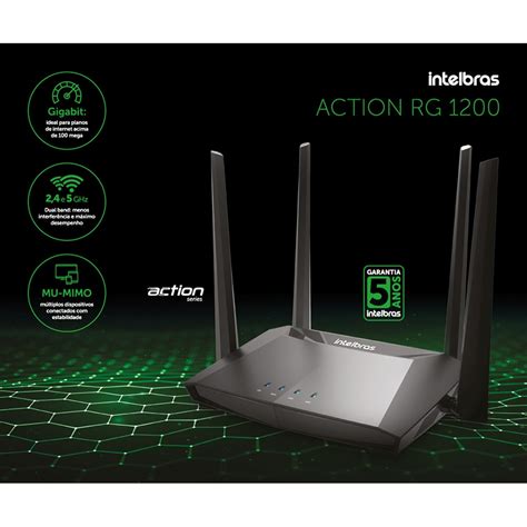 Roteador Wireless Portas Gigabite Dual Band Ac Rg Intelbras