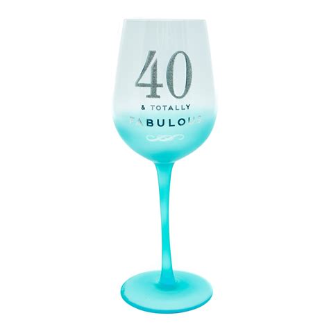 Buy 40th Birthday Wine Glass Totally Fabulous For Gbp 4 99 Card Factory Uk