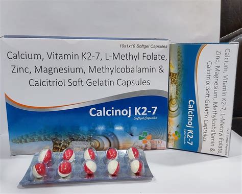 Calcium Citrate Malate Calcitriol Vitamin K2 7 Omega 3 Acid Methylcobalamin And Boron Softgel