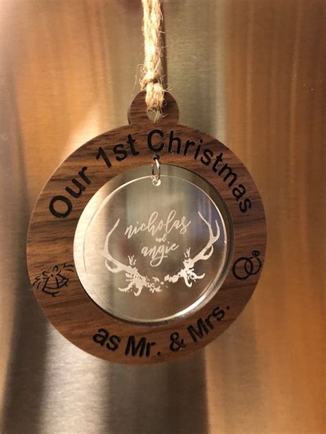 Laser Engraved Wooden Christmas Ornament Etsy