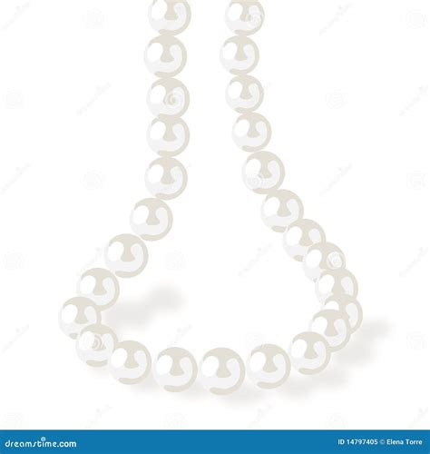 PEARL NECKLACE Vector Stock Vector Illustration Of Bijou 14797405