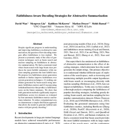 Faithfulness Aware Decoding Strategies For Abstractive Summarization