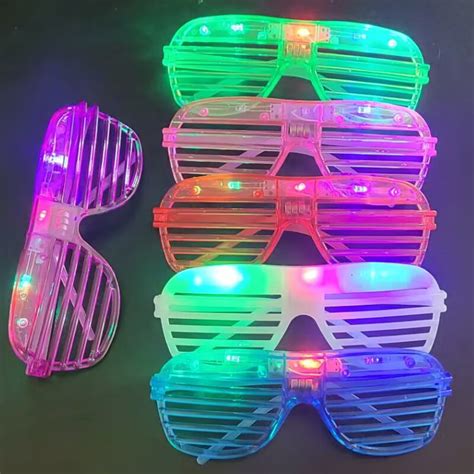 10 20 30 50 Pcs Party Glow In The Dark Glasses Light Up Led Glasses Neon Party Favors Sunglasses