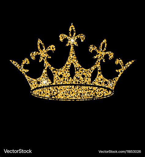 Gold Crown Royalty Free Vector Image Vectorstock