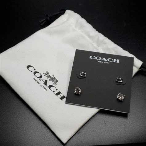 Coach Jewelry Coach Signature Stone Stud Earrings Setfeatured In