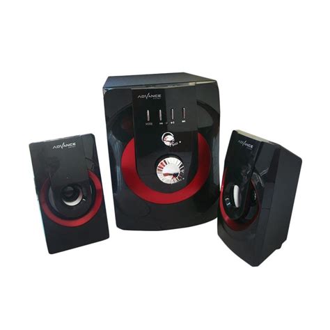 Jual Advance M250BT Bluetooth Speaker Hitam Red Subwoofer System Di