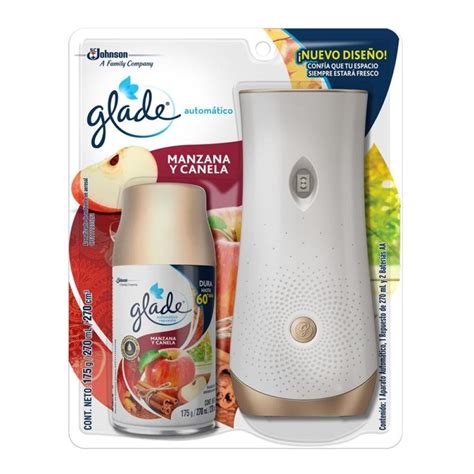 Aromatizante ambiental Glade automático manzana y canela 2 pzas Walmart