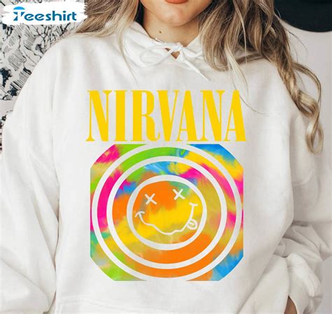 Smiley Rainbow Nirvana Shirt, Preppy Unisex T-shirt Short Sleeve