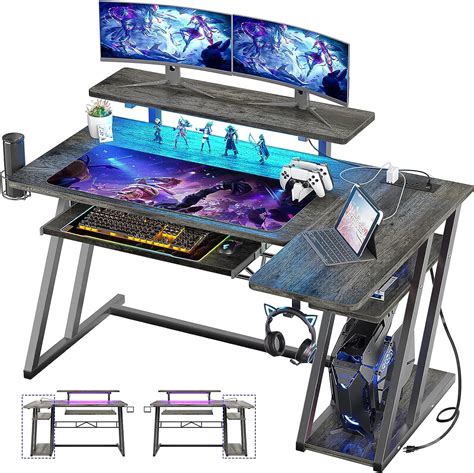 Amazon Armocity L Shaped Gaming Desk With Monitor Stand And