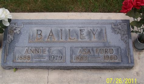 Asa Ford Bailey 1883 1960 Memorial Find A Grave