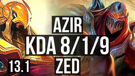 AZIR Vs ZED MID 8 1 9 2 2M Mastery 900 Games KR Diamond 13 1