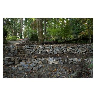 Stone Retaining Wall Craftsman Jardin Autres P Rim Tres Par