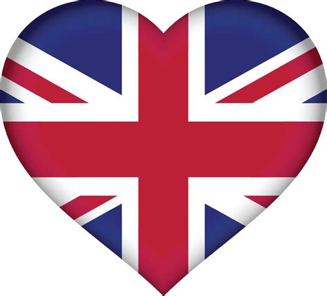 United Kingdom Flag Heart 6794031 Vector Art At Vecteezy