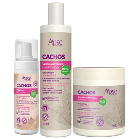 Kit Cachos Finalizadores Ativador Gelatina E Mousse Entrega Beleza