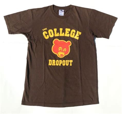 Kanye West The College Dropout Album Promo Tee T Shirt Official Brown