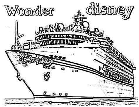 Wonder Disney Cruise Ship Coloring Pages - NetArt | Disney cruise ships, Disney fantasy cruise ...