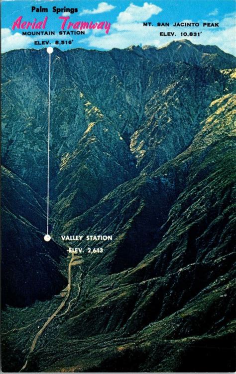 Vtg Aerial Tramway Mt San Jacinto Valley Station Palm Springs Ca