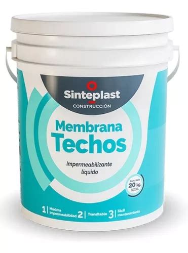 Membrana Liquida Techos X 20kg Sinteplast Pintura En Pasta