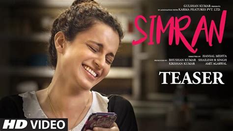 Simran Official Teaser Hindi Movie, Music Reviews and News