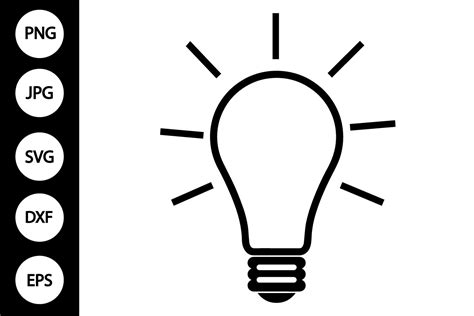 Outline Lightbulb Svg Graphic By Mydigitalart13 · Creative Fabrica