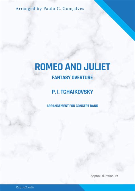 Romeo And Juliet Fantasy Overture P I Tchaikovsky Sheet Music P