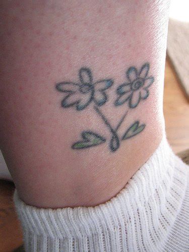 Two Twisted Flowers Ankle Tattoo Tattooimagesbiz