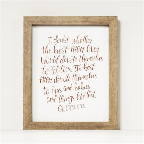 Chesterton Quote Etsy