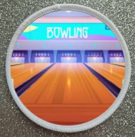 3 Inch Bowling Alley Sublimation Patch Badge Etsy
