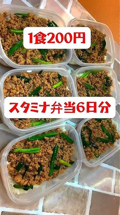 【1食200円】【スタミナ弁当】6日分作り置きして冷凍 Shorts 作り置き 弁当 Youtube