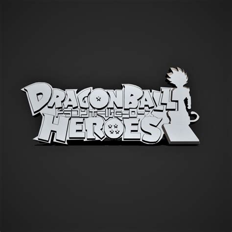 logo dragon ball heroes  model  printable cgtrader