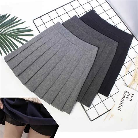 Skirts Womens Pleated Skirt Shorts Plaid Harajuku Plus Size Woolen High