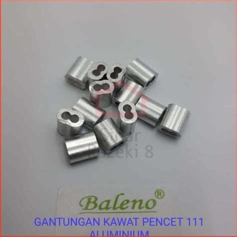 Jual Crimp Ferrule Aluminium 2 Lubang Pengait Kawat Sling Ferol Klem