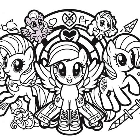 Coloriage Mlp Cutie Mark Crew Artistique Dessin Gratuit Imprimer The