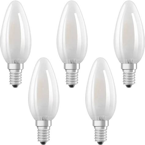 Комплект 5 крушки Led Osram B40 E14 4w 40w 470 лумена Матови