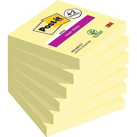 Post It Super Sticky Notas Canary Yellow Mm X Mm Hojas Bloc