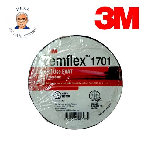 3M Temflex 1701 Vinyl Electrical Tape Black Original Lazada PH