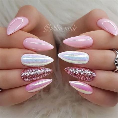 Med Tech Запись со стены Almond Nails Designs Pointed Nails Nail