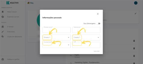 Como Atualizar Dados Pessoais Na Plataforma Da Kultivi